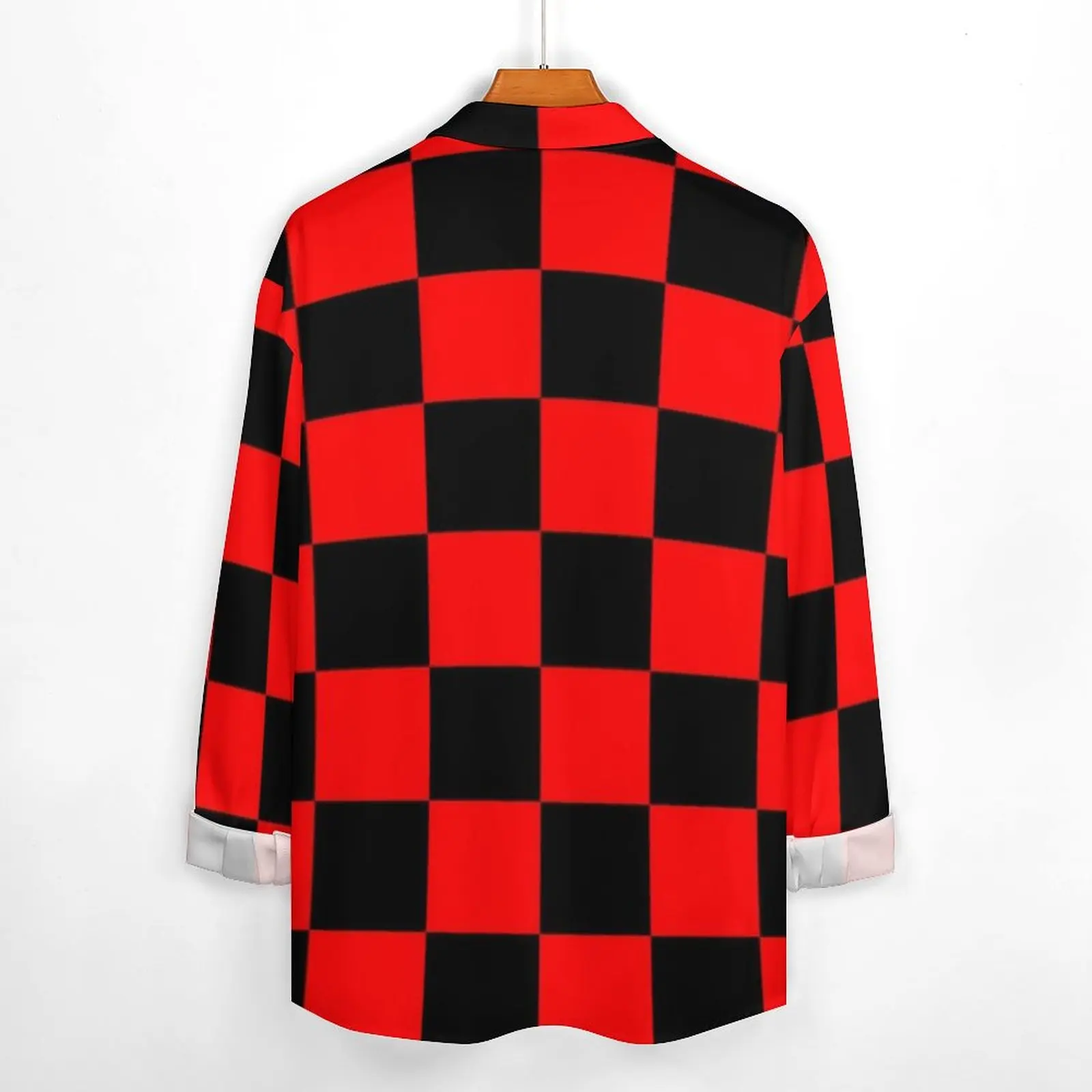 Chemise à carreaux à manches longues pour hommes, chemisiers vintage, vêtements surdimensionnés graphiques, noir et rouge, 2 tons, décontracté, automne