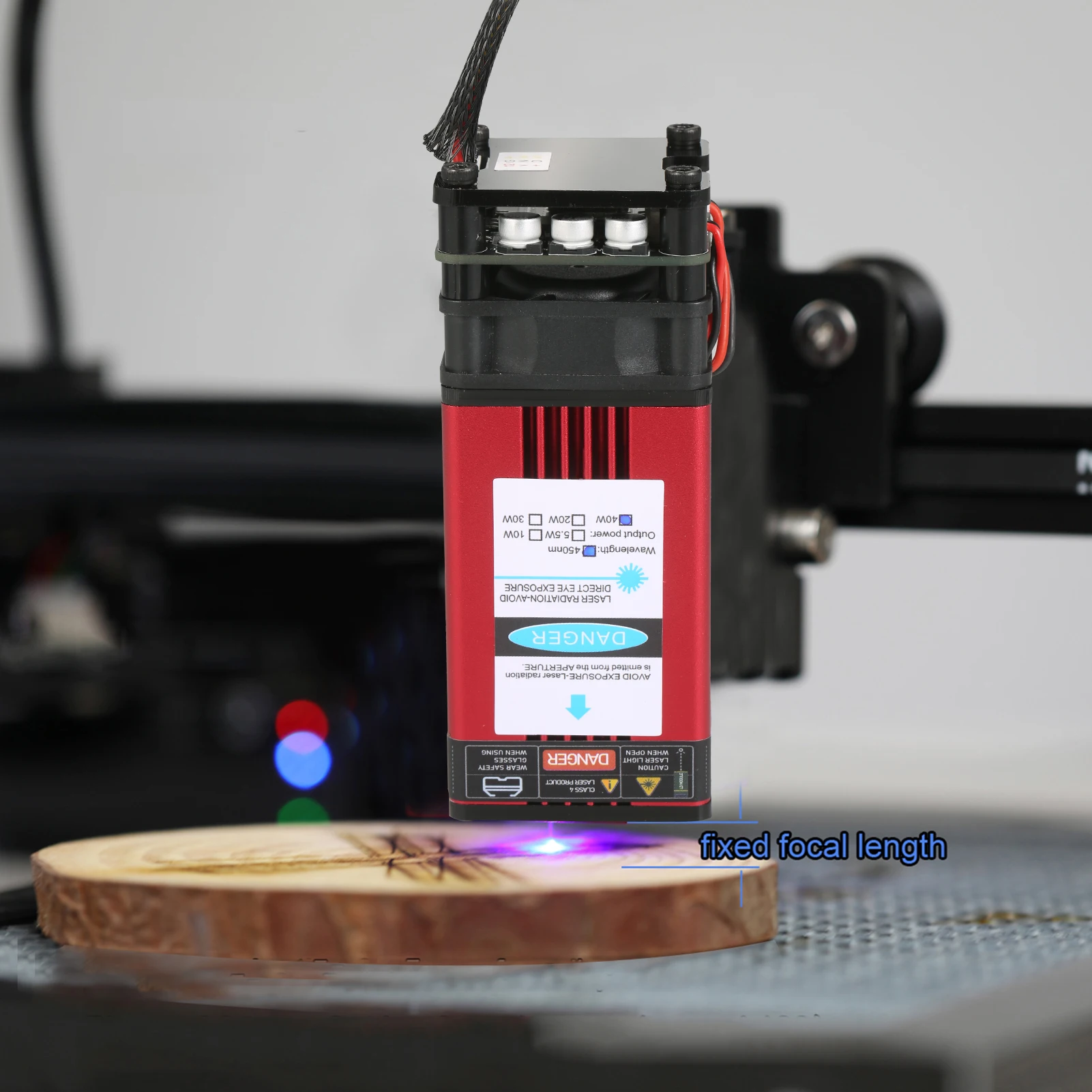 5.5W 10W 20W 30W 40W Laser Module 450nm Engraving Laser Head Fixed Focal Length High Precision Engraving for CNC Laser Engraver