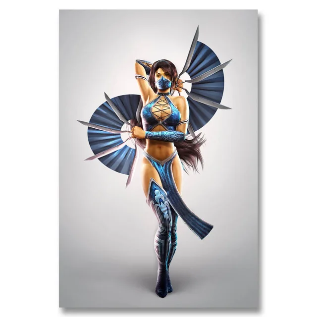 Mortal Kombat X Fighting Games Kitana Silk Poster Wall Painting