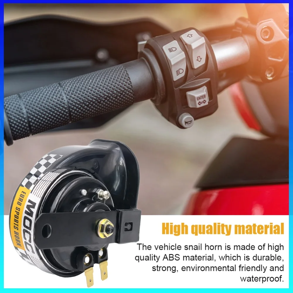 12V Motorcycle Horn 130dB 510hz Air Motorcycle Horn Single-tone Electric Air Horn for Motorcycle Car for Motorbike Truck Vehicle