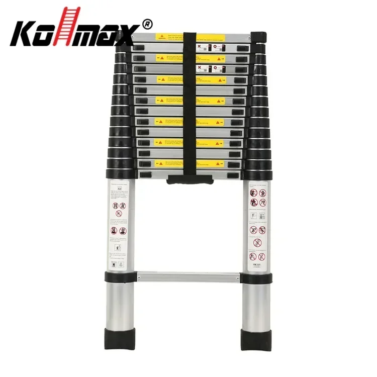 Custom Printed 300 Lbs New Telescopic Ladder 5.2M Household Aluminum Ladder with EN 131