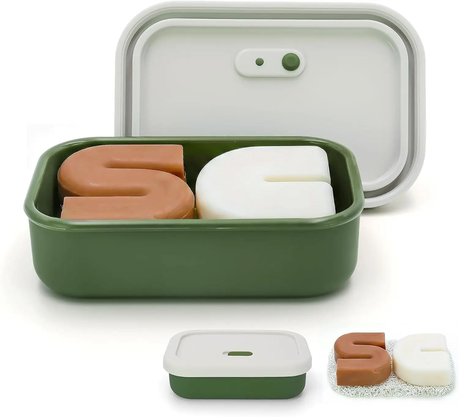 

Герметичный дорожный футляр для мыла с вентилируемой крышкой и дренажным слоем для твердых шампуней