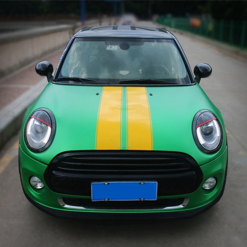

AADD-Glossy Black Headlights Eyebrows Eyelids Cover Eyelash Head Light Lamp Stickers for MINI Cooper F54 F55 F56 F57 R55 R56