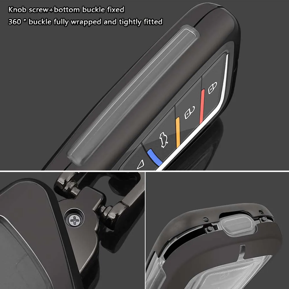 FOYUM TPU حافظة مفاتيح قابلة للطي غطاء شل سلسلة المفاتيح للسيارة بعد السوق تعديل مفتاح السيارة حامي السوق ليس غلاف مفتاح أصلي #5