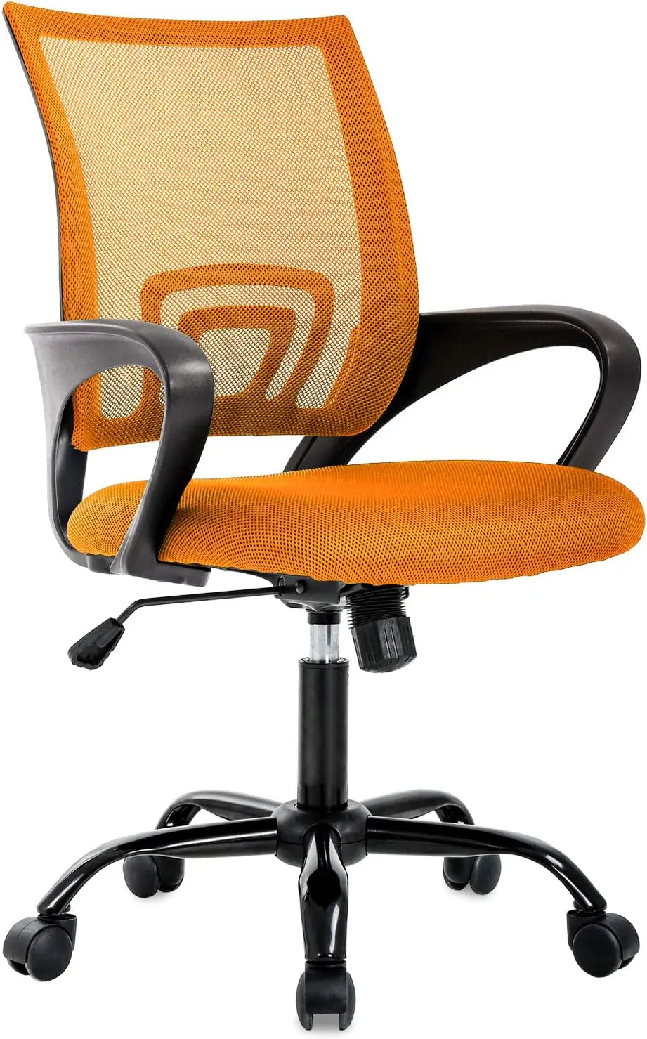 Ergonomically affordable office desk, modern administrative adjustable and comfortable middle back task swivel chair