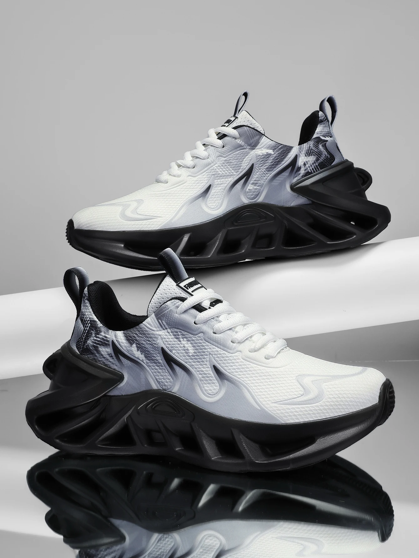 Breathable 1 Pair Women's All-Season Running Sneakers, Solid Color Fabric Upper Mesh Inner, Stabilizing Support, Comfortable EVA