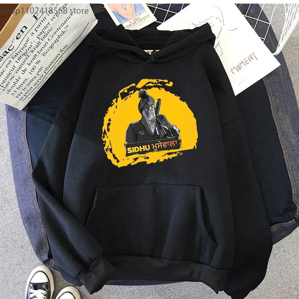 

Толстовка Sidhu Moose Wala, толстовки с индийским рэпером, мужские винтажные топы, Harajuku, оверсайз, Sudadera, унисекс, одежда с круглым вырезом и длинными рукавами