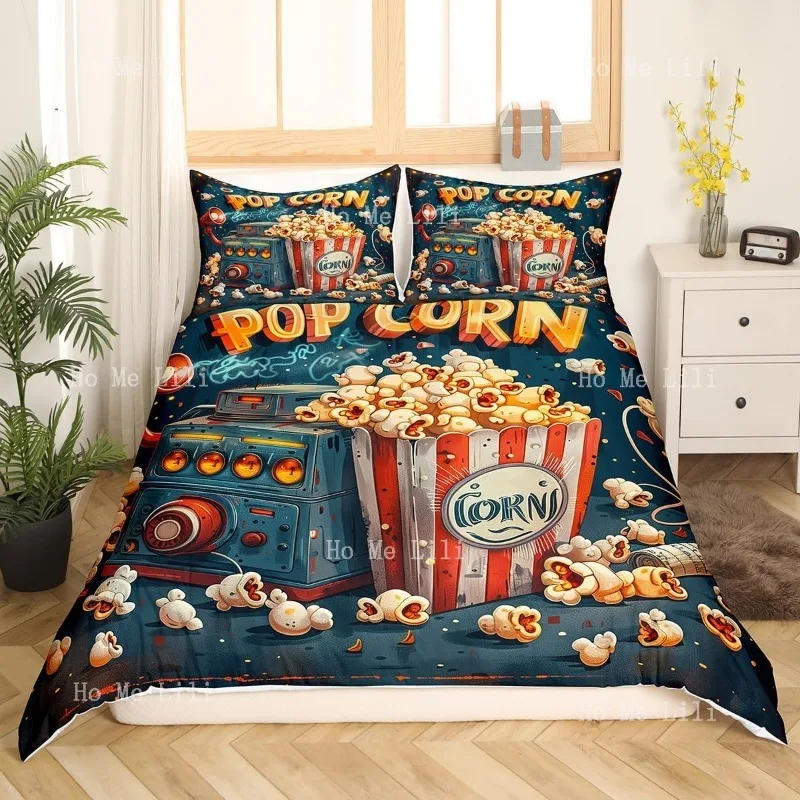 

Queen Size Vintage Cinema Style Sets For Boys Girls Set Family Home Theater Decor Comforter Cover Film Theme Duvet Insert