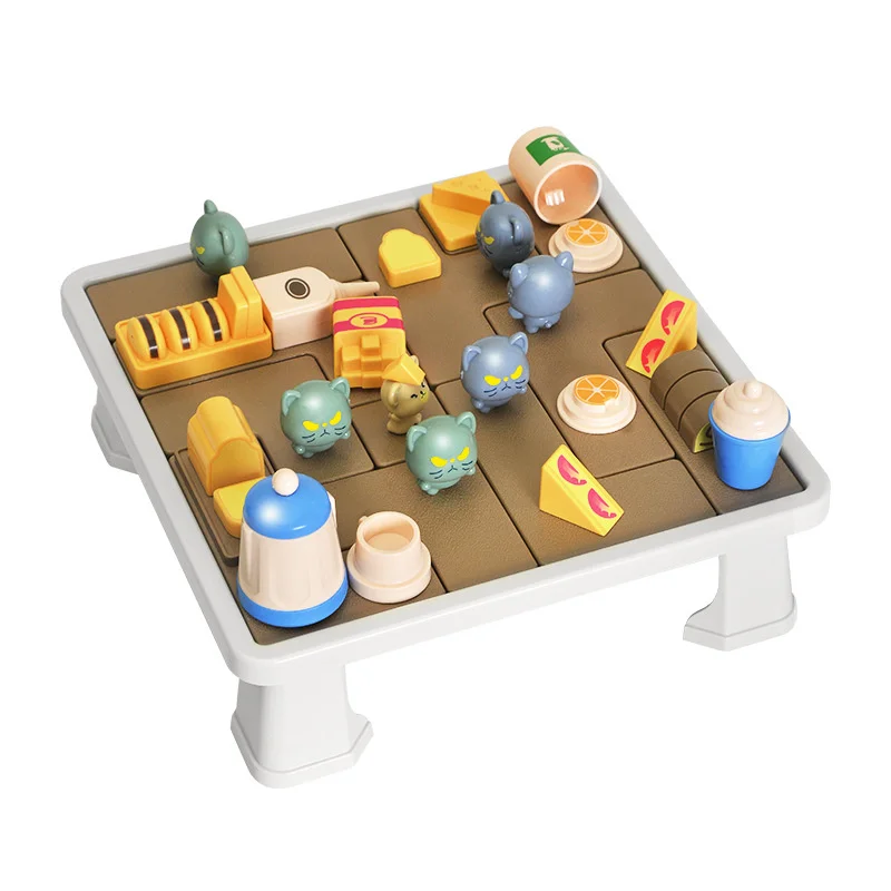 Giochi da tavolo da battaglia per gatti e topi Set da tavolo da gioco per la casa dei cartoni animati festa in famiglia giochi da tavolo interattivi