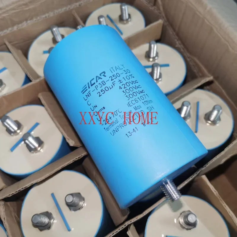 Film Capacitor  ICAR LNF-P3B-250-30 250UF 420V  300VAC   ITALY   LNF-P3B-300-30 300UF   Run the motor to start the capacitor