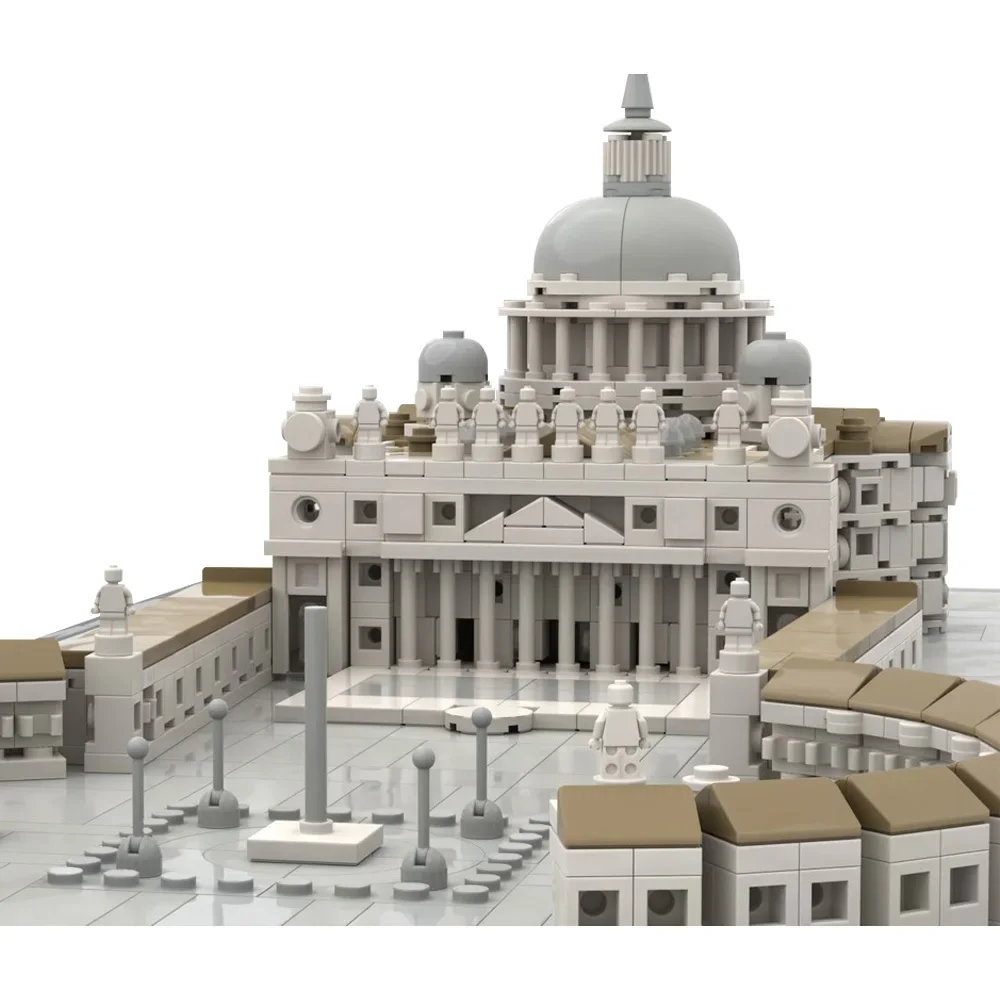 

Gobricks MOC Saint Peter's Basilica, строительные блоки, модель Ватикан, Saint Peter's Basilica, архитектура, кирпичи, сборка, игрушки, подарки