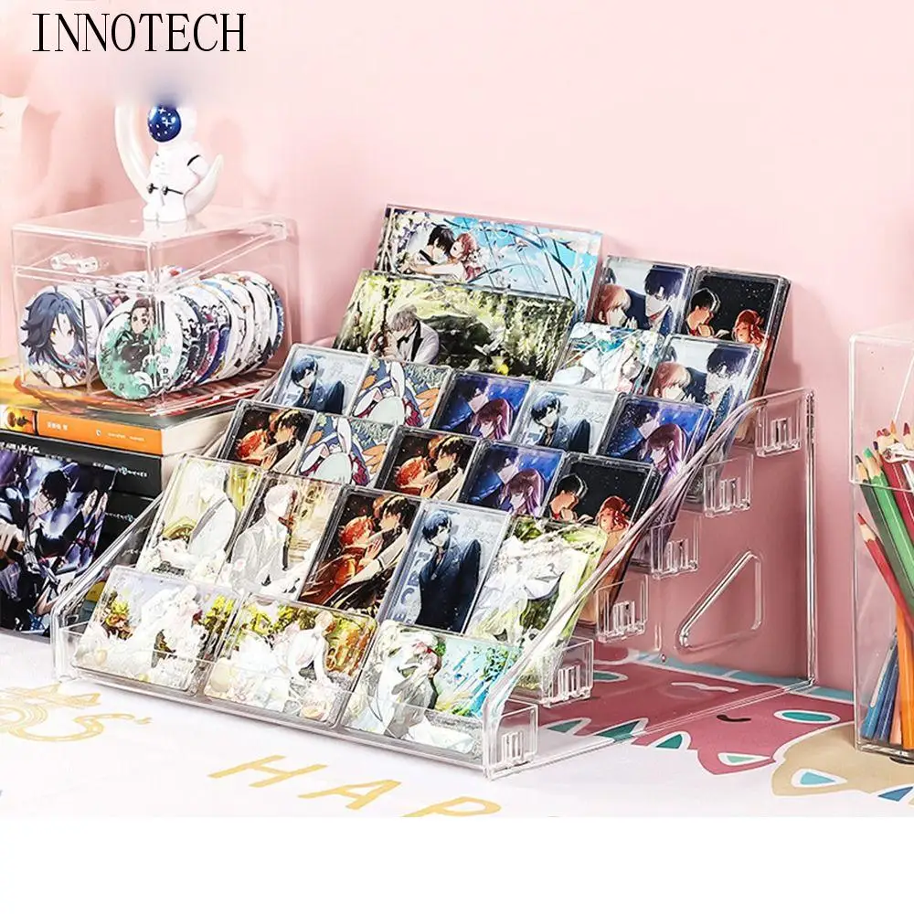 

Badge Storage Rack Ladder Display Rack Desktop Storage Box Transparent Bar Stand Display Rack Desktop Organizer Acrylic