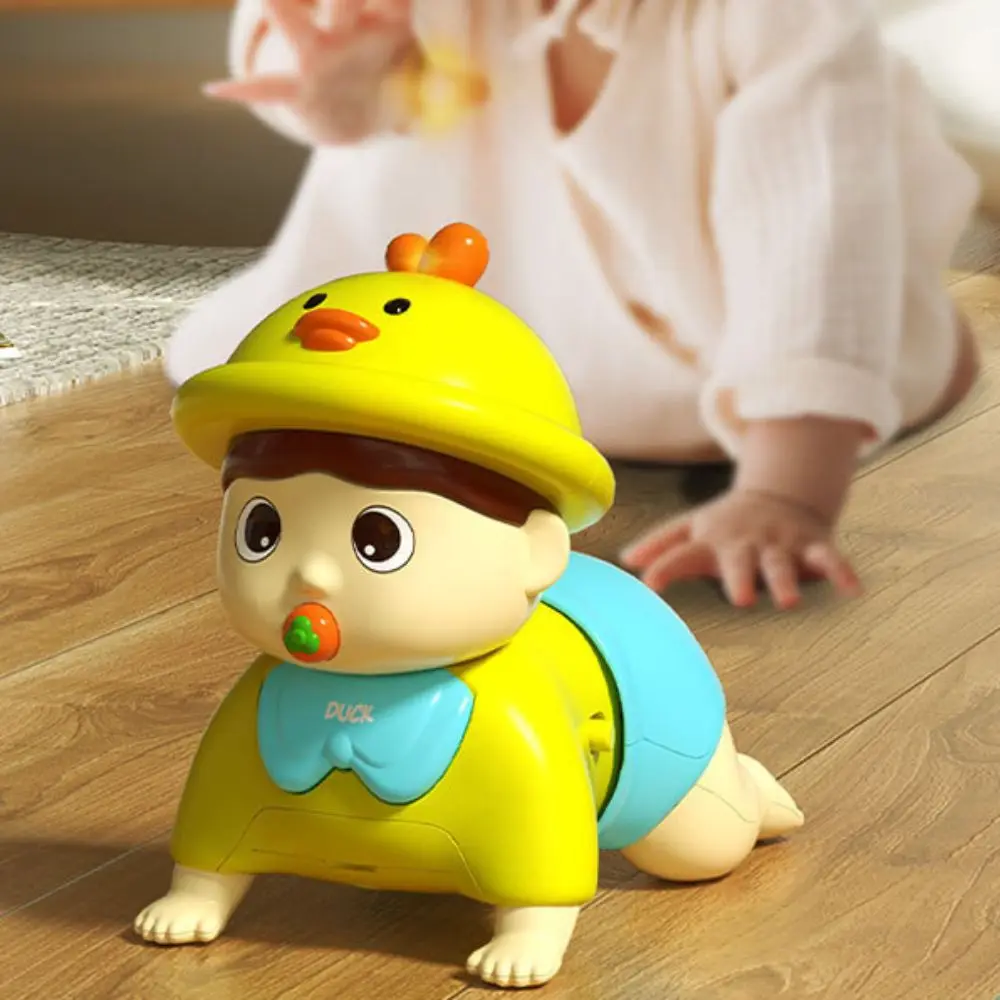 

Learns To Crawl Music Electric Crawling Baby Toys Big Eyes with Sound Learning Crawling Doll Cartoon Funny Electric Walking Duck