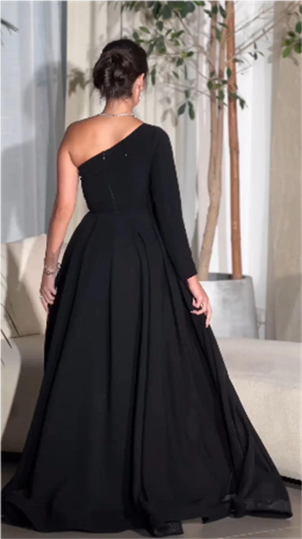 Customized Saudi Arabia Formal Gown Dearin One-shoulder Column Ankle Length Skirts Bespoke Occasion Dresses Evening Prom Dress