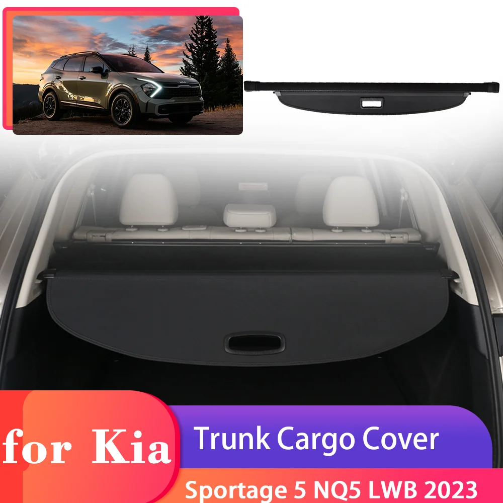 Car Trunk Cargo Cover for Kia Sportage 5 NQ5 LWB 2023 2024 Storage Blinds Security Shield Curtain Partition Privacy Accessories