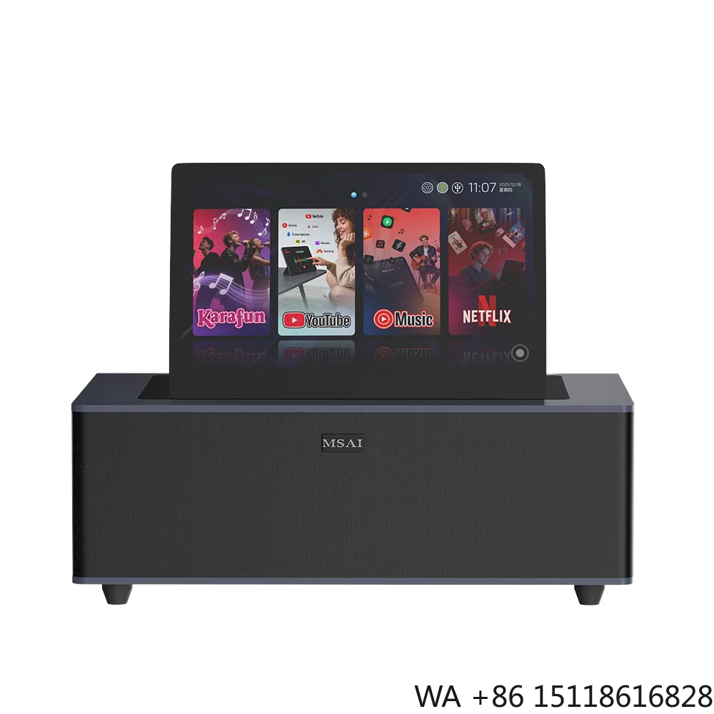 NEW 2026 MSAI Professional All-in-One Home Theater Player Android Karaoke System 10-inch Touch Screen for Metal High