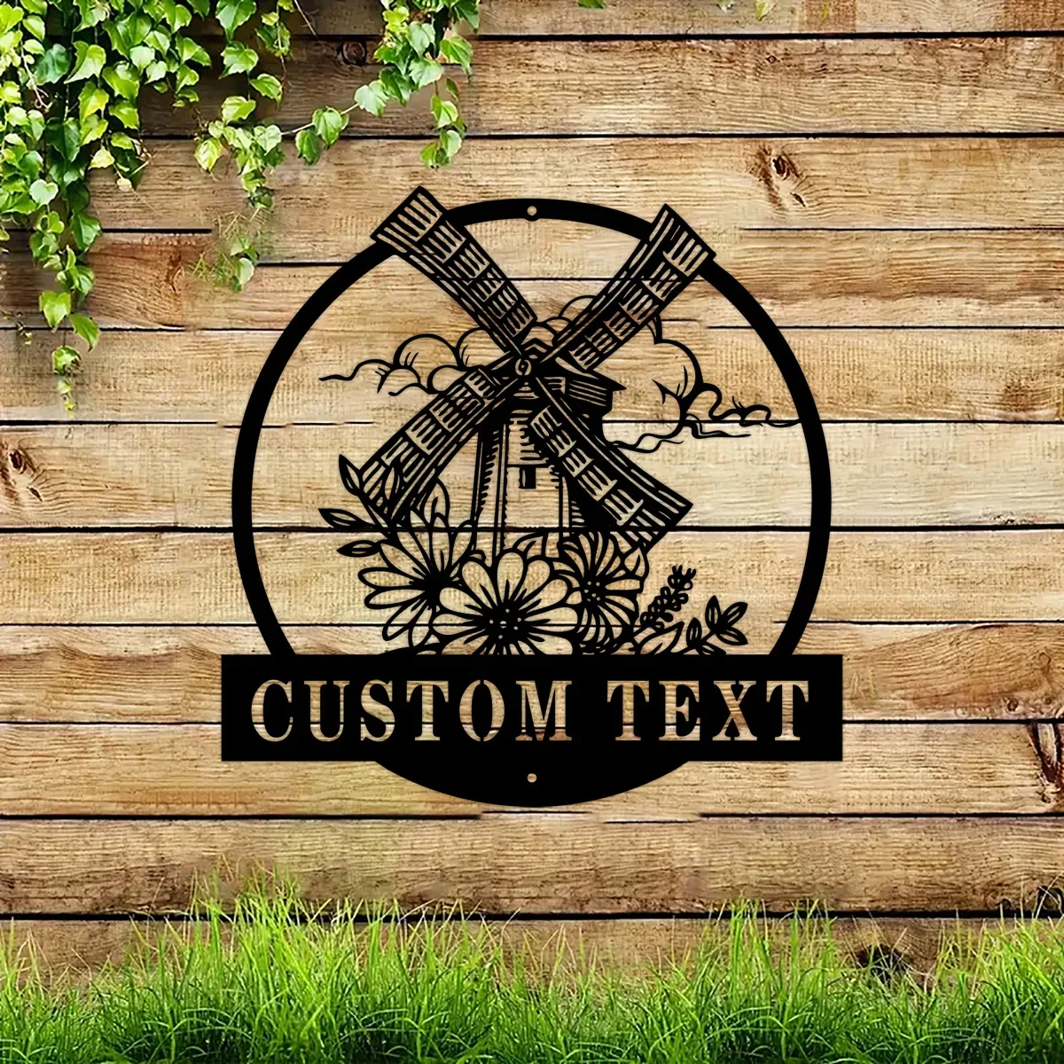 Custom Windmill Farm Charm,Handcrafted Metal Sign,Personalized Family Name Plate for Rustic Farmhouse Decor,Gift for Farmers