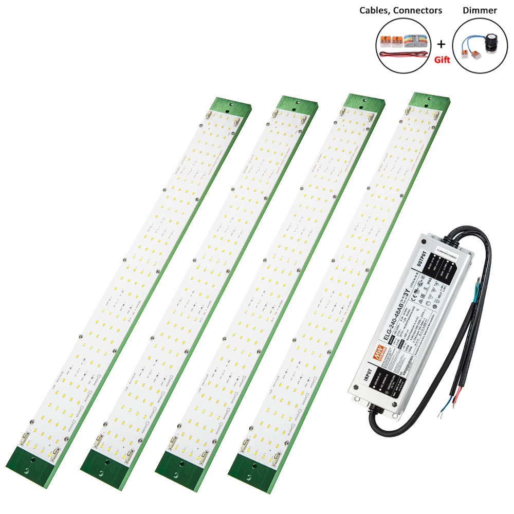 240w lm281b+ Quantum led grow light Board 3000K 3500K 5000K 4 Bars 560MM /Meanwell 240W Driver ELG-240-48AB with dimmer