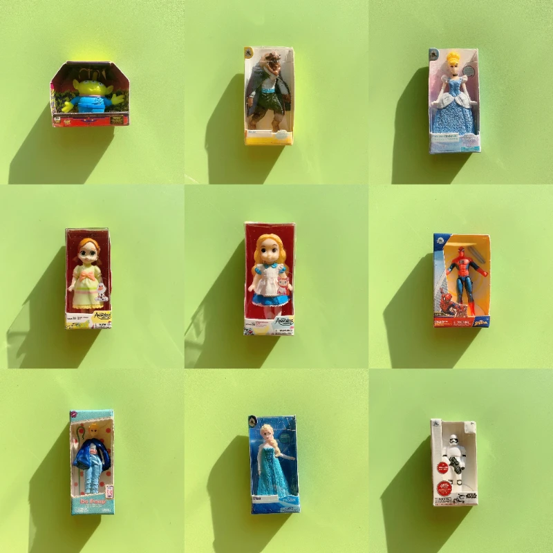 Disney Five Times Surprise Confirmation Miniature Toys Princess Buzz Three Eyed Child Marvel Characters Collect Models