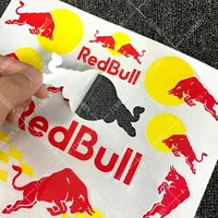 1 Set Red Bull Stickers Logo Motorcycle Helmet Tank Decal