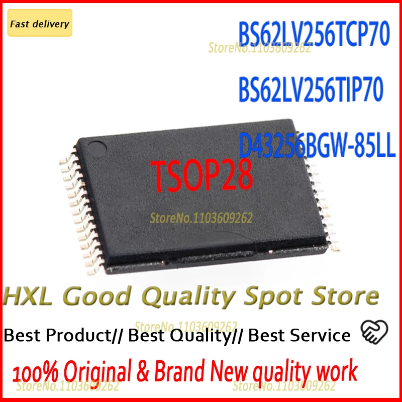 Original Genuine  10pcs/lot D43256BGW-85LL TSOP28 D43256BGW D43256 BS62LV256TCP70 BS62LV256TCP BS62LV256 BS62LV256TIP70