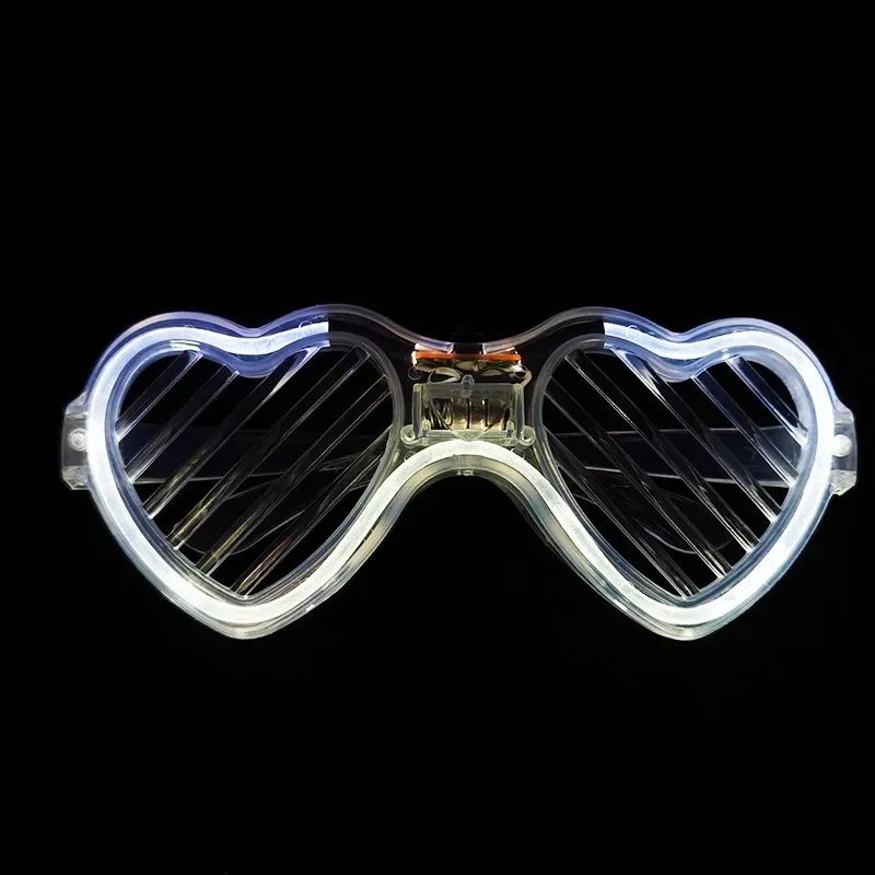 

24pcs Light Up Heart Shutter Shades Glasses for Kids Adult Birthday Rave Flashing Eyeglasses Glow Party Wedding Festival