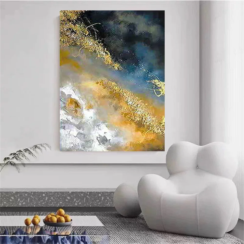 100%Hand Painted Abstract Canvas Painting large canvas crafts handmade seascape Oil Painting Decor Living Room Home Indoor decor