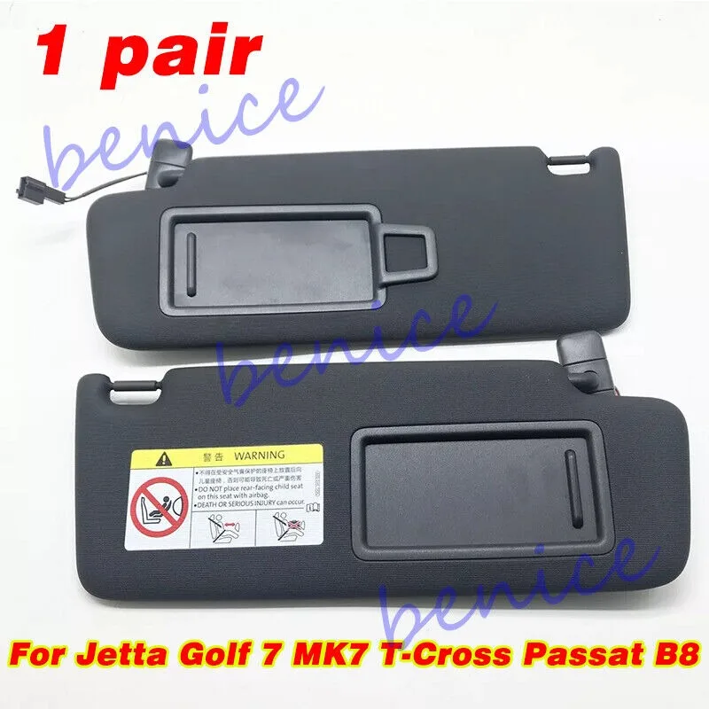

2X переднее зеркало для макияжа с солнцезащитным козырьком для Jetta Golf 7 MK7 T-Cross Passat B8