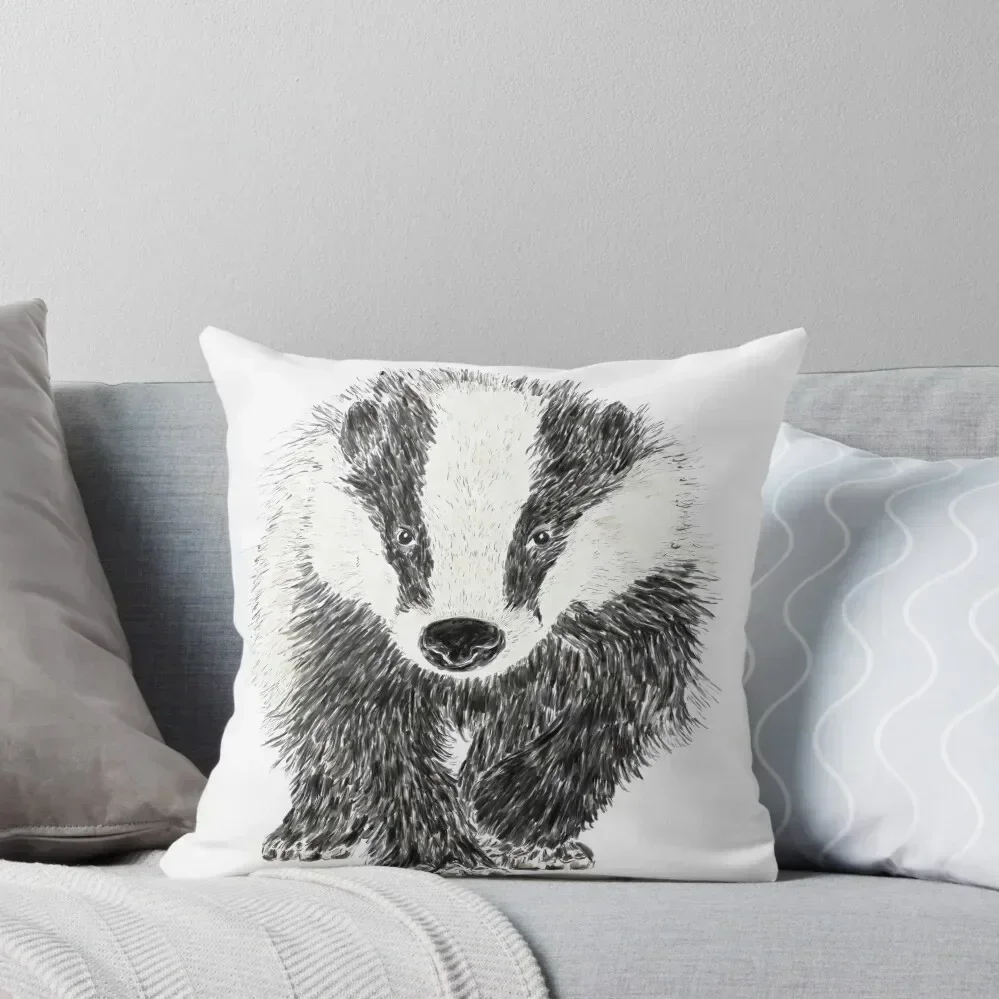 

Mr Badger Throw Pillow luxury covers Pillows Aesthetic Sofas Covers Pillowcase Cushion pillow