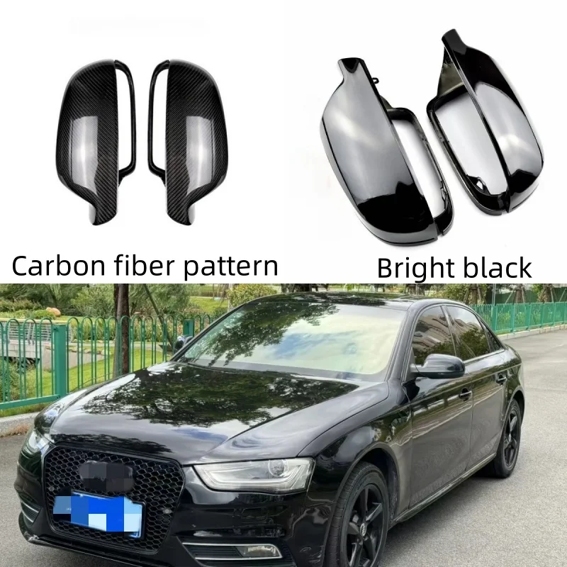 

For Audi A3 8P A4 A5 B8.5 2011-2016 8F0857527B 8F0857528B 2pcs ABS Rearview Mirror Bright black Side Covers Cap