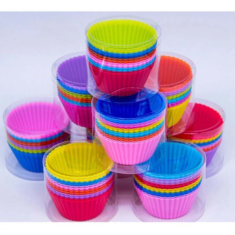 Silicone Muffin Cup Baking Silicone Cake Cups Egg Tart Cake Cups Birthday Party Wedding Decoration