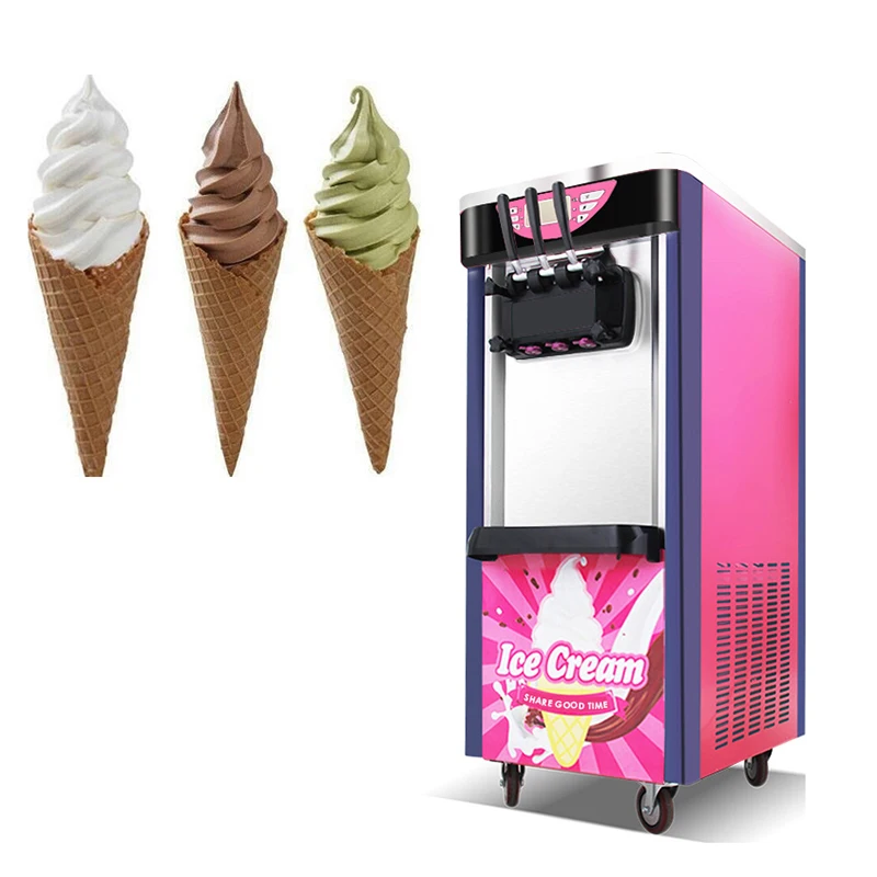 Delicious 3 Flavor Soft Serve Ice Cream Machine for Business
