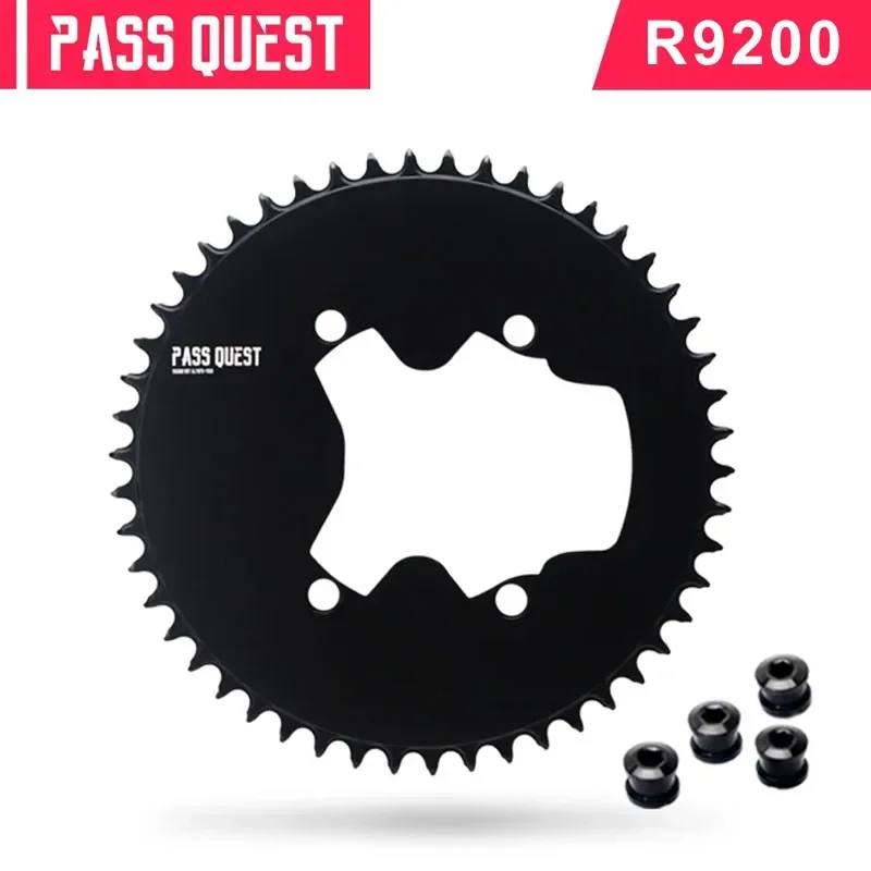 PASS QUEST R9200 110BCD (4-bolt AERO) Completely closed Round Narrow Wide Chainring Bicycle Chainwheel Cycling Accessorie