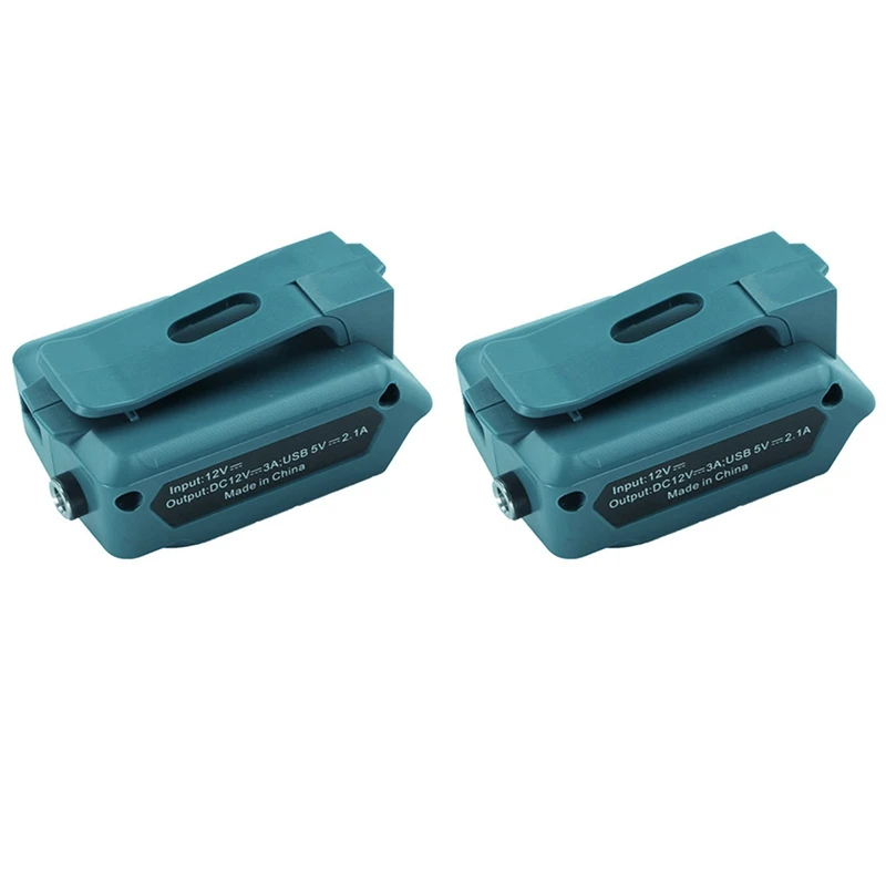 2X Alternative For Makita For Makita 10.8V 12V Tool Battery DC Interface Converter Suitable For BL1015 BL1040