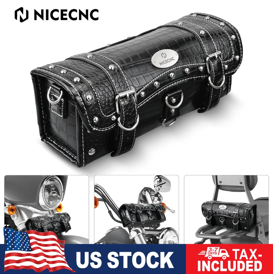 

Motorcycle Fork Bag For BMW R1200GS 1250GS LC Adventure 2014-2023 PU Leather Crocodile Texture Universal Handlebar Bag Parts