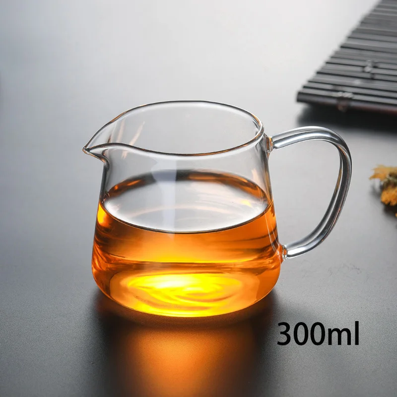 Hitzebeständige Teekanne aus klarem Glas, Fair Cup Cha Hai Teekanne mit Teesieb, Puer-Tee-Wasserkocher, Pu Erh Gaiwan-Set, Töpfe, Teekannen