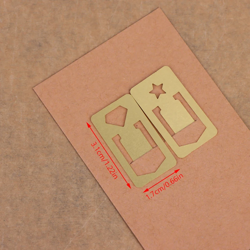 ヴィンテージ文具;真鍮銅のしおり12個。トラベラーズノートとマンスリープランナーアクセサリーに最適です。