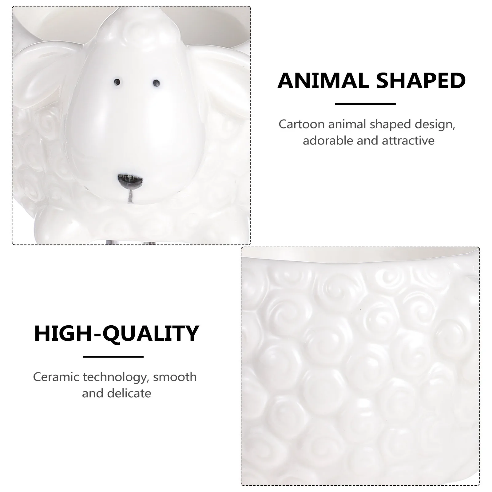 

1Pcs Ceramic Cartoon Animal Shape Bowl Food Container for Breakfast Dessert Snack Salad Ceramic Bowl for Home Restaurant Use