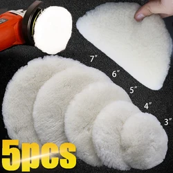 5 Sizes Car Wool Polish Pad Disc Car Waxing Polishing Buffing Cars Paint Care Polisher Pads Auto Washing Cleaning Accessories