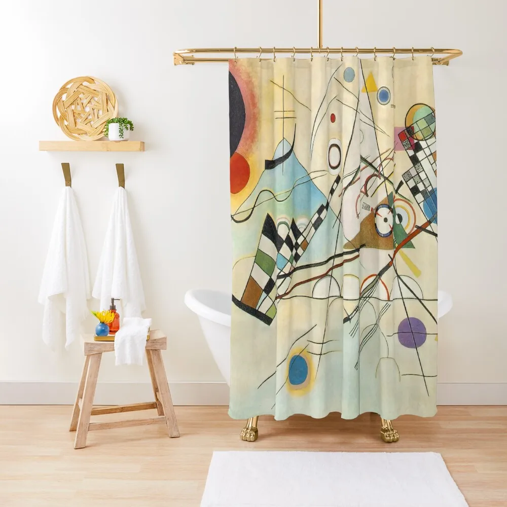 

Wassily Kandinsky Composition Shower Curtain Bathroom Fabric Shower Waterproof Bathroom Showers Curtain