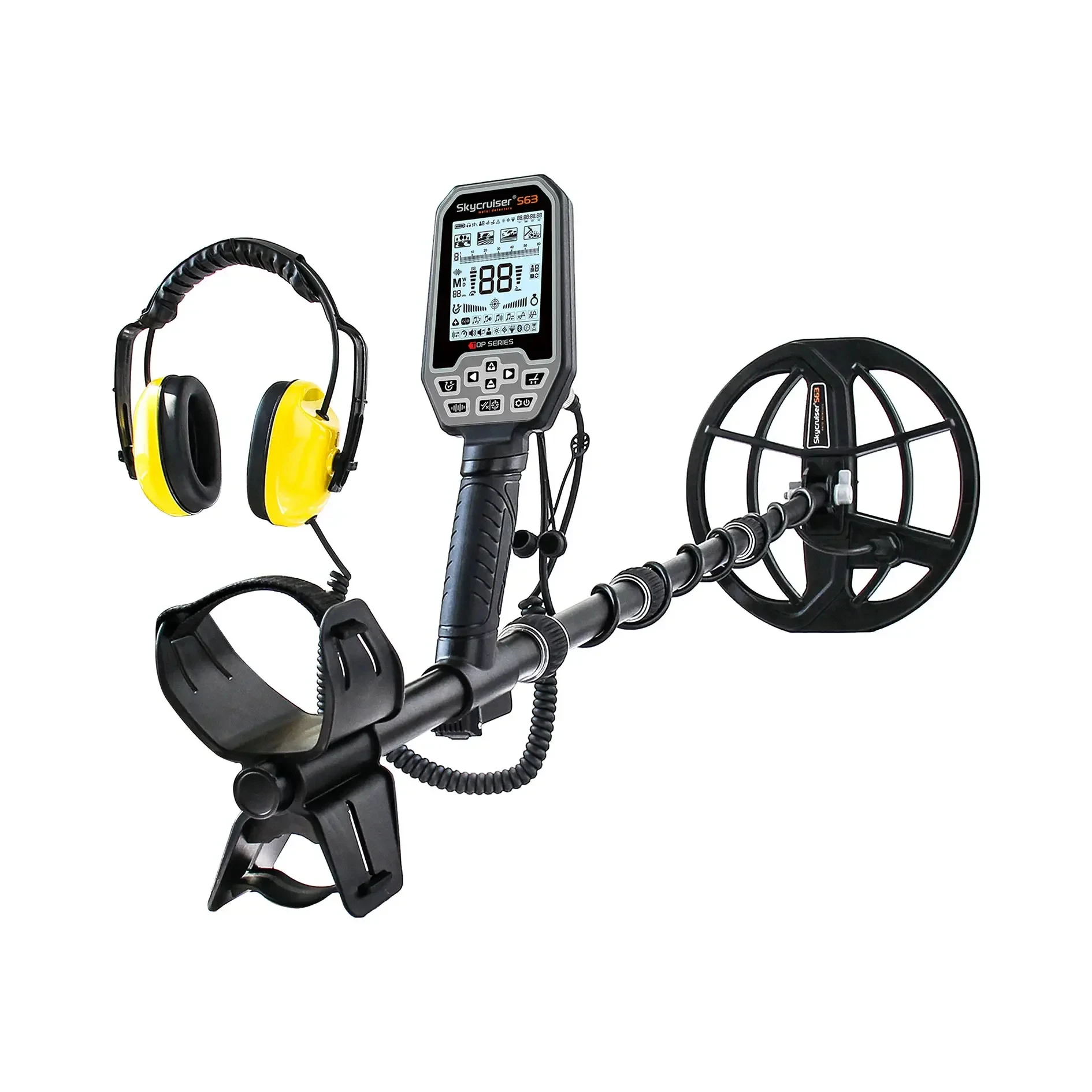 

New Arrival S63 Professional Treasure Hunting Metal Detector Multi-Frequency Underground Search with Waterproof Feature