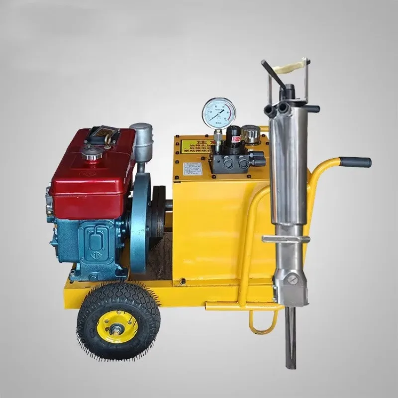 Mobile Diesel Hydraulic Rock Splitting Machine Industrial Hydraulic Stone Separator for Road Mining Quarry Engineering