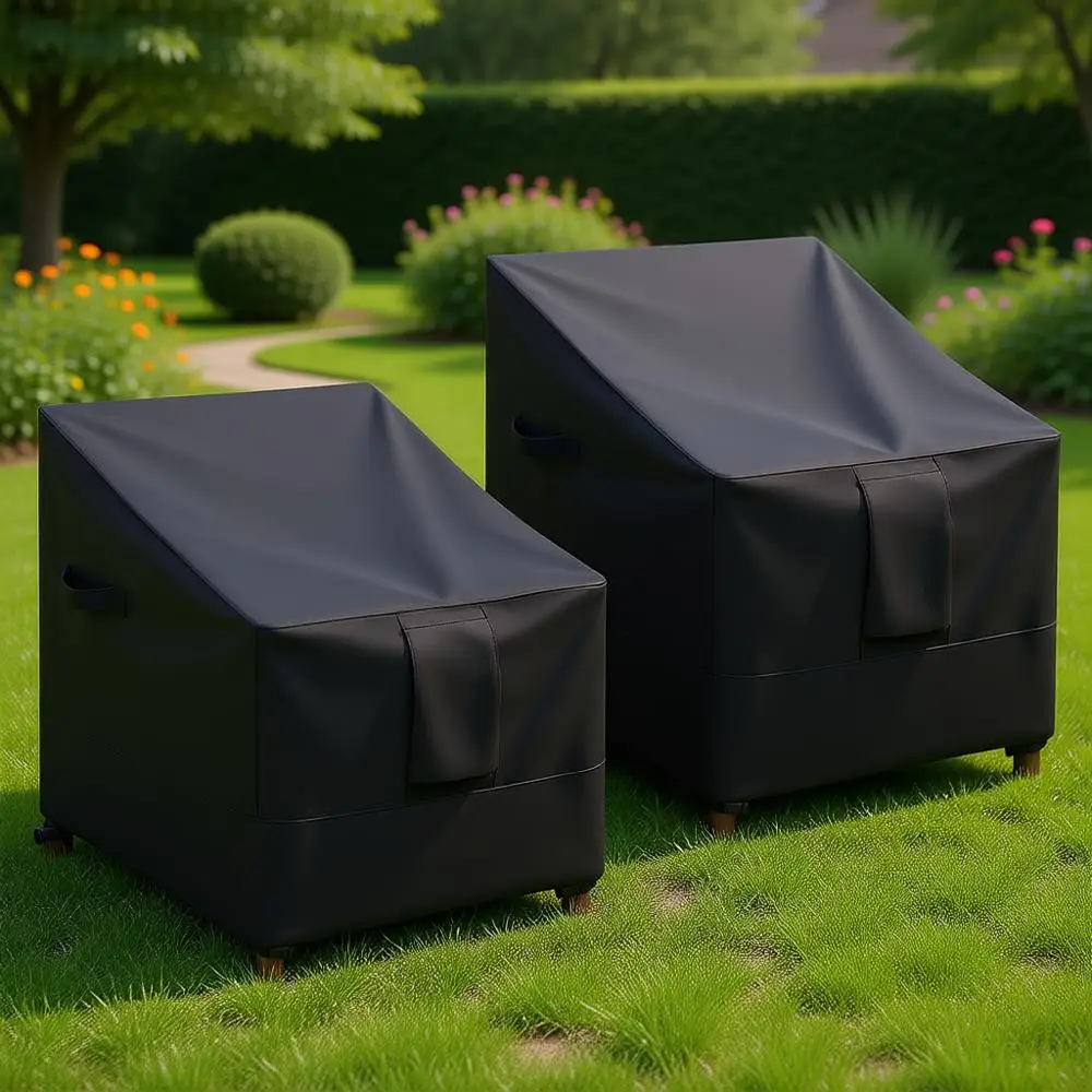 

Чехол для садового стула, устойчивый к УФ-излучению, для уличной мебели, с герметичными швами на лентах (2 шт. - 33,5Шx31,5Гx36В дюймов)