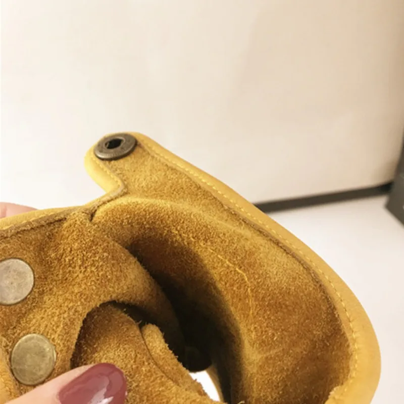 Driving Mens/Women Racing Bike Knight Leather Motorcycle Spring Summer Half-finger Retro Gloves Motorbike Cowhide Vintage Gloves