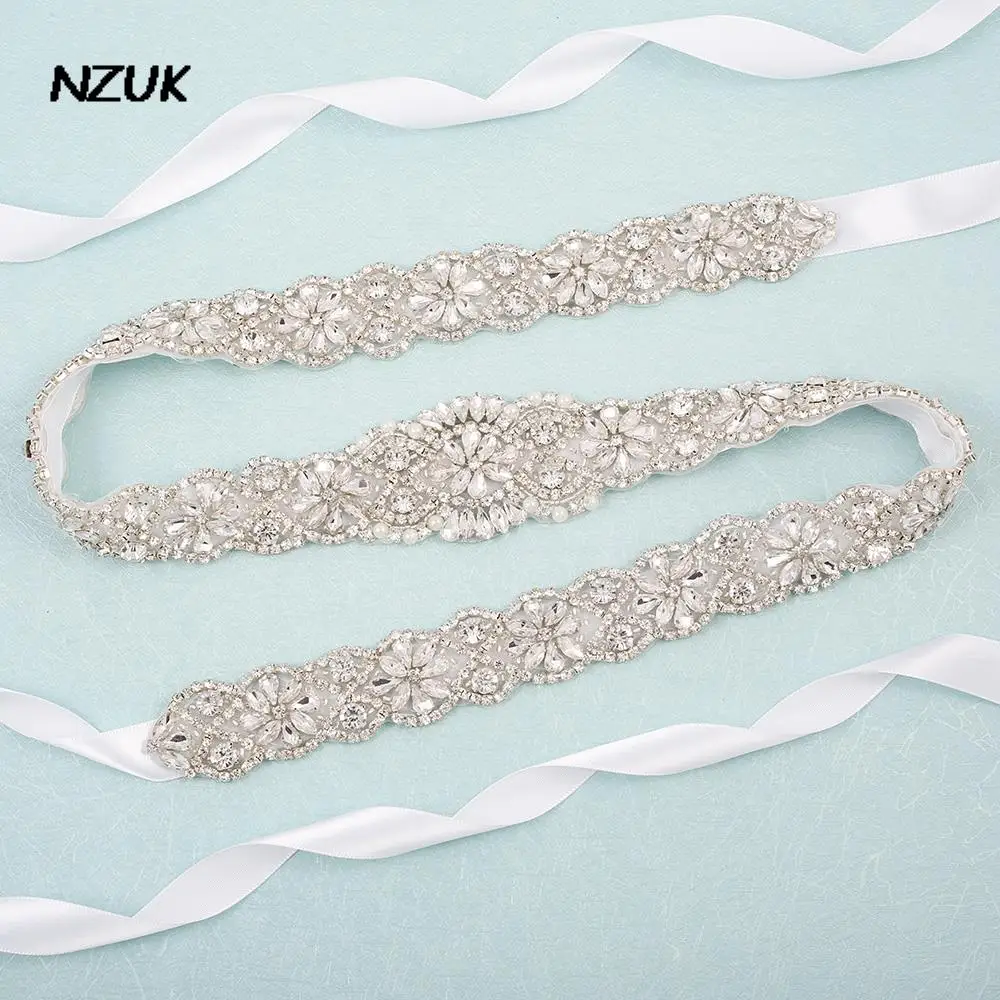 NZUK Shiny Bridal Belts Luxury Rhinestone Belt For Wedding Dress Jewel Belts Plus Size Wedding Belt Dress Accessories