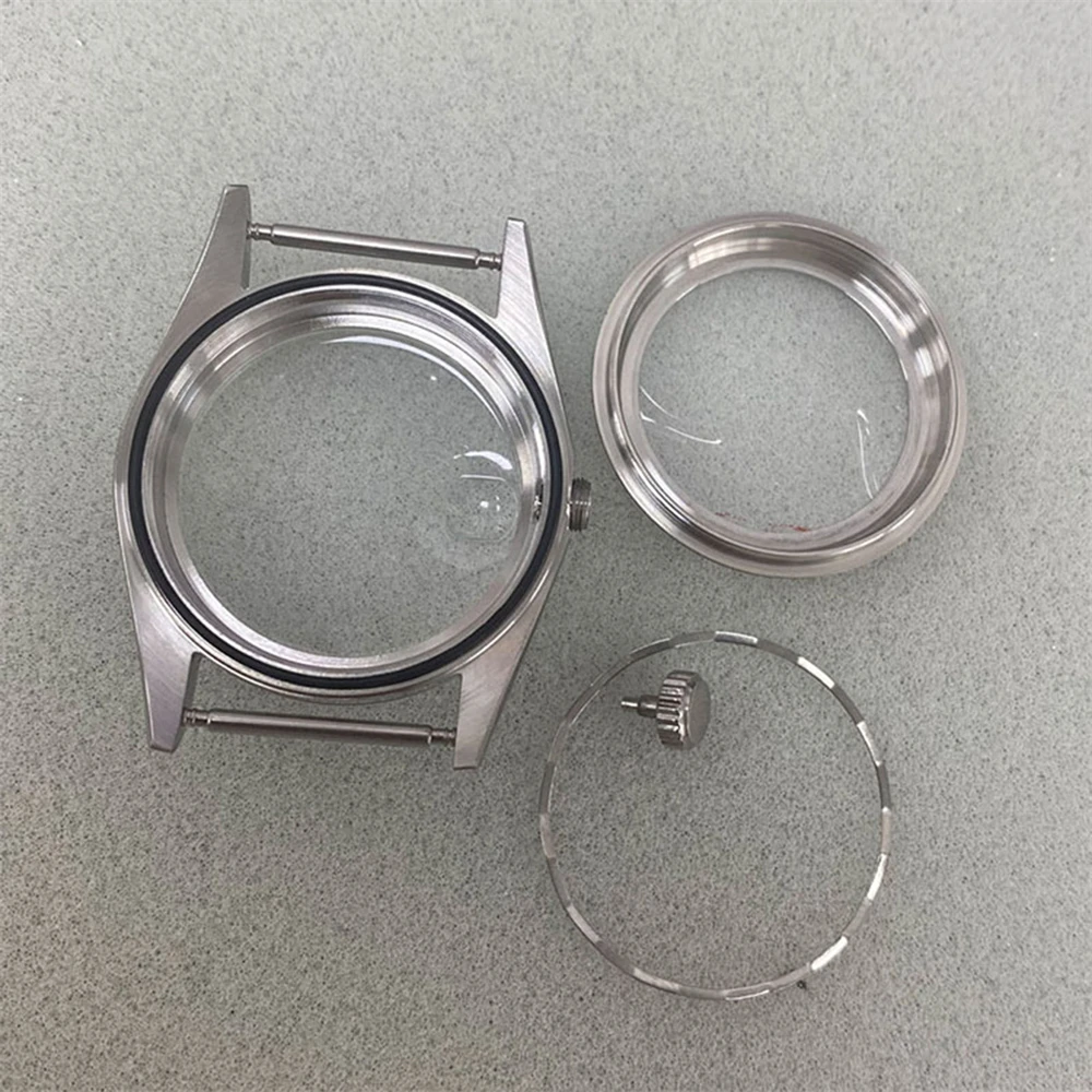 For NH36 NH35 Case 36mm Magnifier Acrylic Glass Stainless Steel Watch Case Transparent/Solid Bottom for NH35/NH36/4R Movement