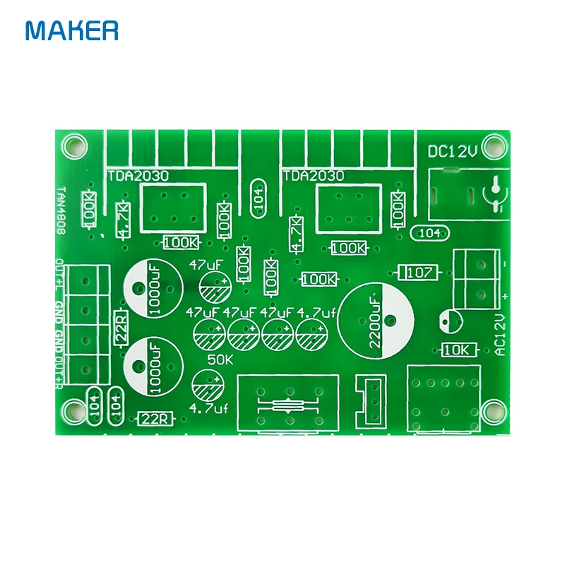 Dual Channel Amplifier Board TDA2030A DIY Kit OTL Pure Post Fever Welding Practice Electronic Production Spare Parts