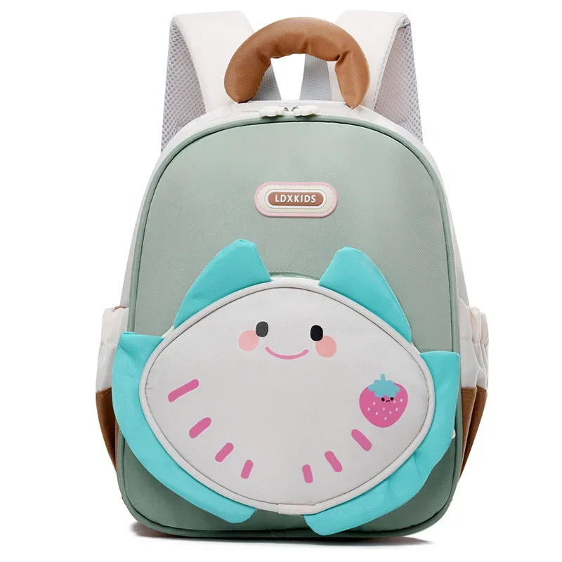 Mochila infantil leve para meninos e meninas, mochila fofa de desenho animado de morango para crianças do jardim de infância elementar