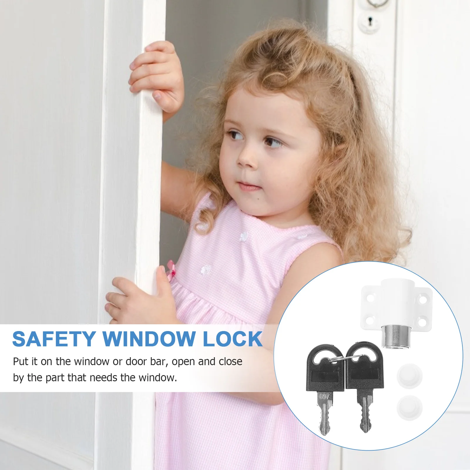 

Safety Adjustable Sliding Window Security Anti-Theft Sash For Child Proofing Home Protection Door Safety Lock Sliding