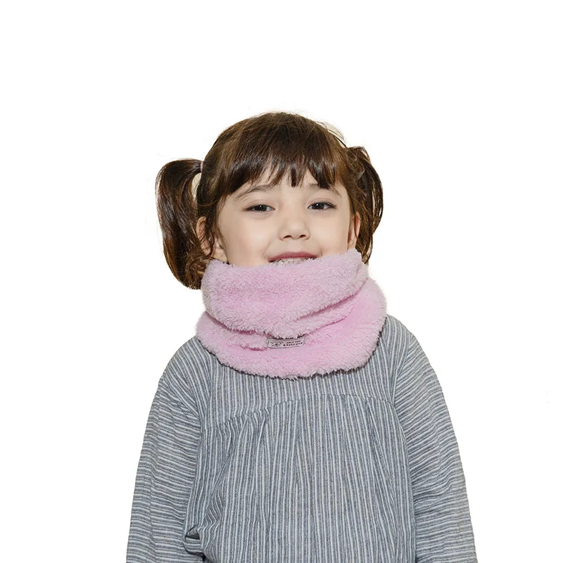 Velvet Girls Neck Scarf Toddler Winter Scarf Thick Warm Boys Baby Plush Collar Children Ring Scarf Baby Winter Baby Accessories